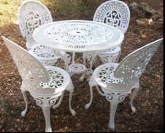 garden iron chair and table