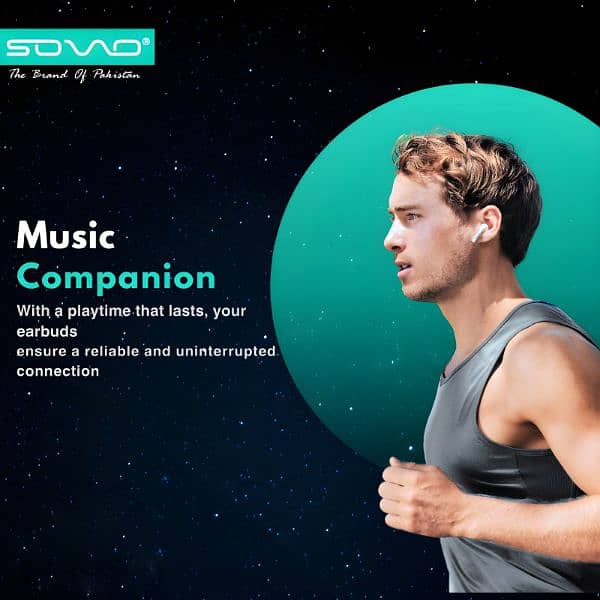 SOVO SBT-907 Heavy Bass Wireless Headset With ENC Support Musical 4