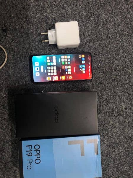 OPPO F19 pro neat and clean phone with box and 33 watt charger 4