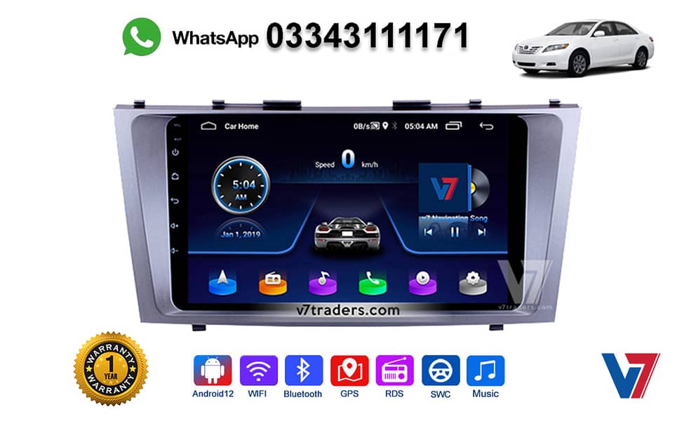 V7 Toyota Camry Car Android LCD LED GPS Navigation Panel 0