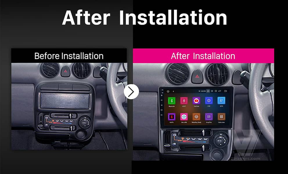 V7 Hyundai Santro Android LCD LED Car Touch Panel GPS Navigation Car 1