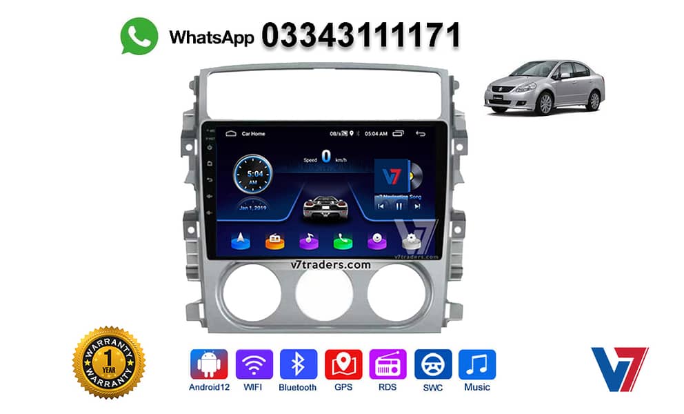 V7 Suzuki Liana Android Car LCD LED GPS Navigation Screen panel 0
