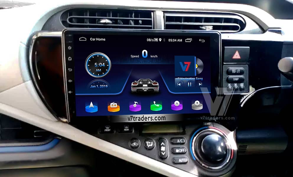 V7 Toyota Aqua Car Android LCD LED Player GPS Navigation panel DVD CD 1