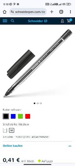 Schneider tops 505m black pen