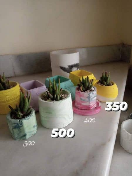 concrete pots with plants 15