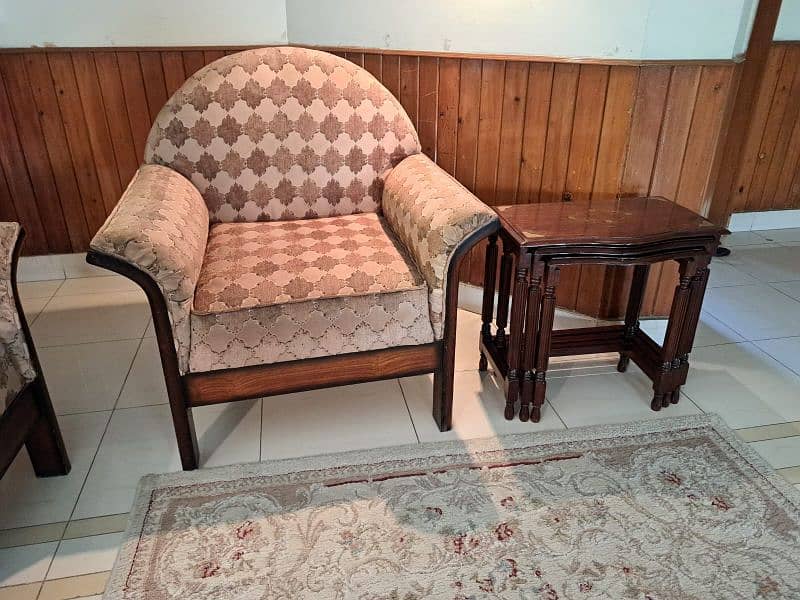 Sheesham wooden frame sofa set for sale - 5 seater 1
