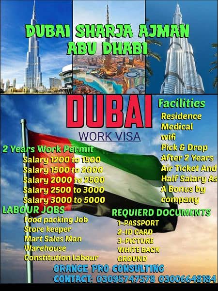 work visa/work permit visa/dubai visa/job visa/visit visa/azad visa/ 9