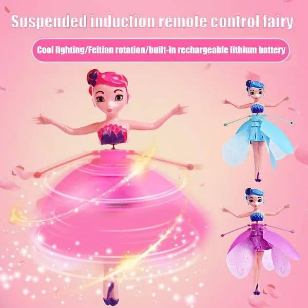 hand sensor magic flying Doll for kids beautiful barbie 4