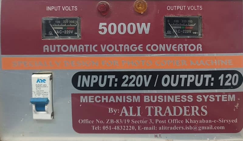 Automatic voltage converter, 5000w 0