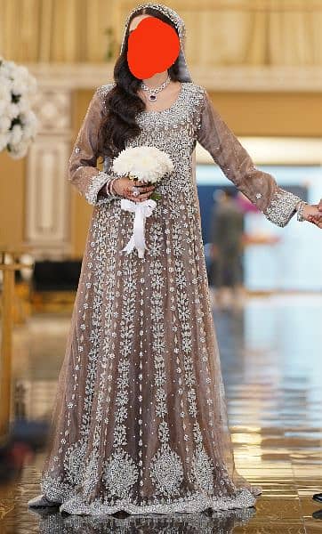 Walima bridal dress with pouch 1