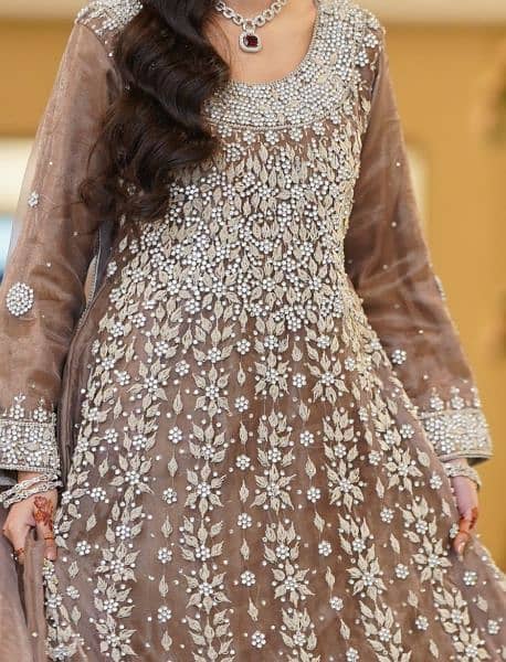 Walima bridal dress with pouch 2