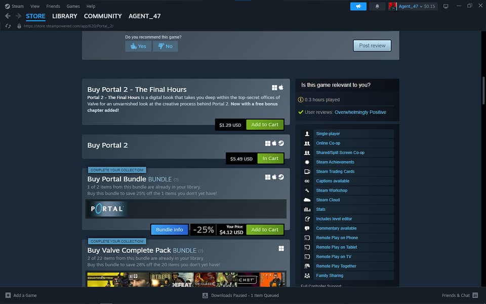 3 Steam Games GTA 5 PermiumEdition Injustice2 LegendaryEdition Portal2 5