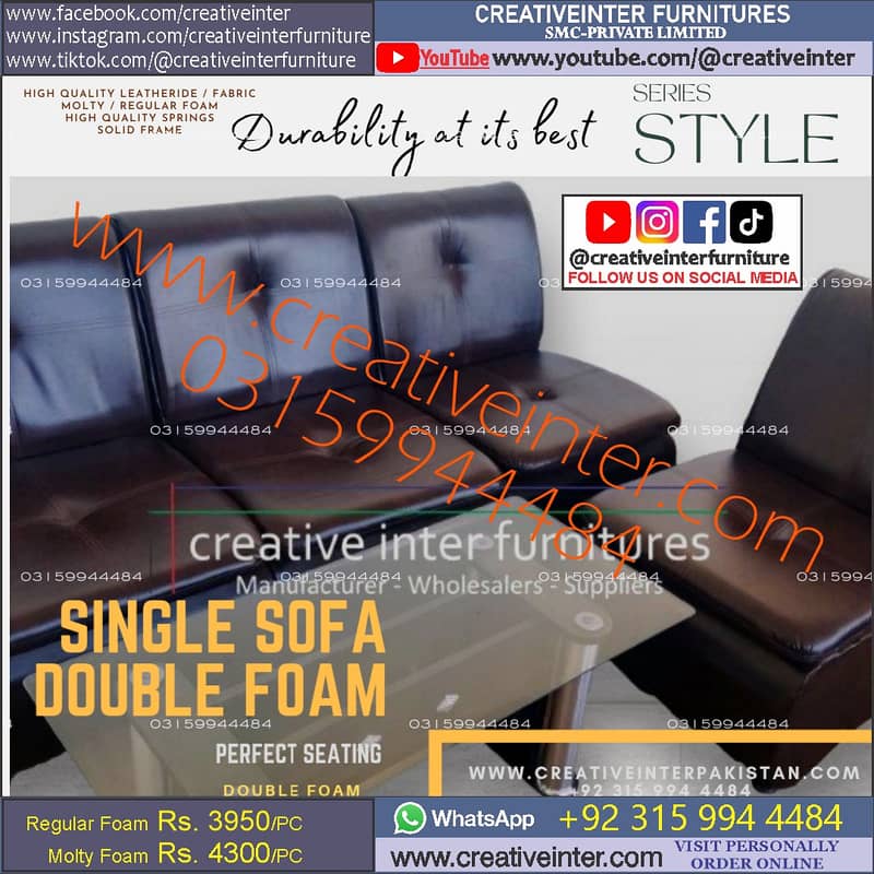 Office single sofa set design furniture table chair cafe table parlour 9