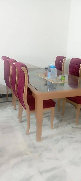 A beautiful 8chairs dinning table just as new. call on 03125128542. 7