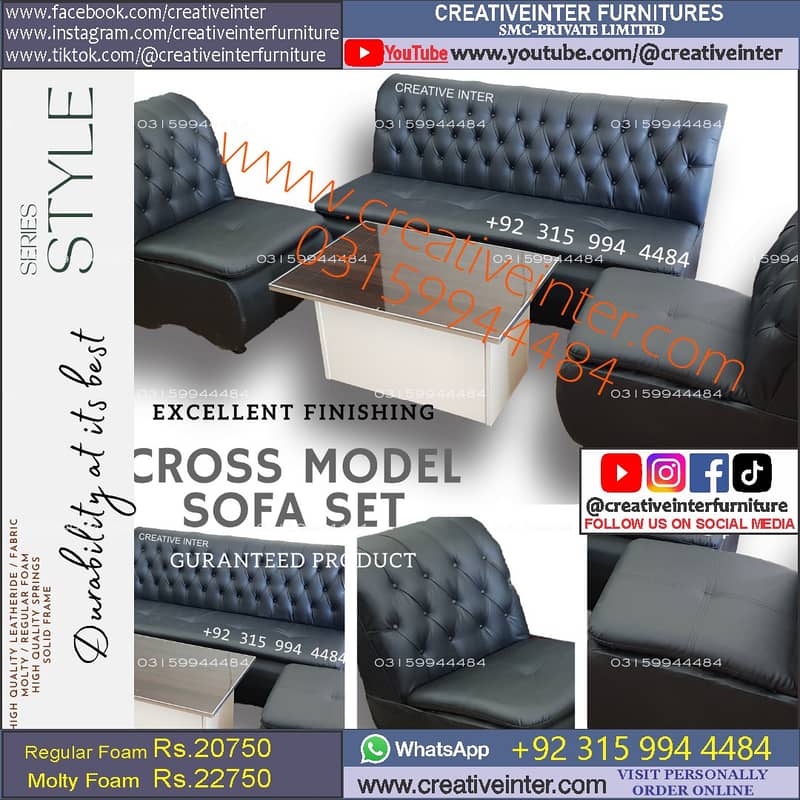 armless sofa set office home parlor table chair Workstation Meeting 2