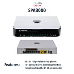 Cisco SPA8000 8-port IP Telephony Gateway | FXO | FXS