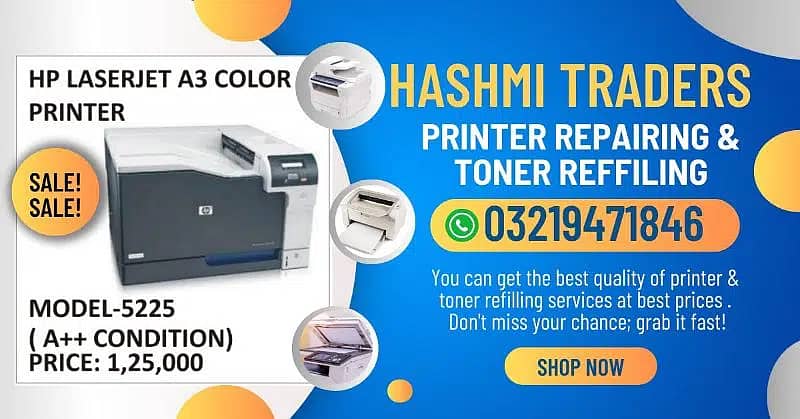 HP laserjet color 5225 printer A3 for sale 5