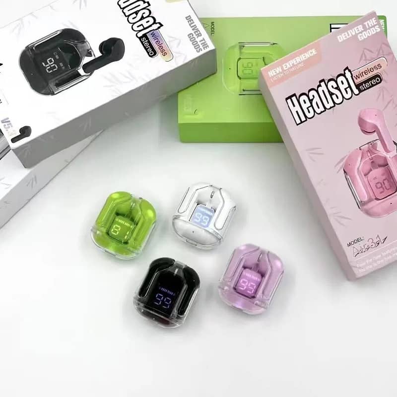 Air 31 Earbuds V5.3 High Quality Crystal Body Wireles Airpod FIX PRICE 0