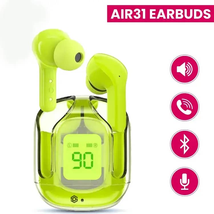 Air 31 Earbuds V5.3 High Quality Crystal Body Wireles Airpod FIX PRICE 1