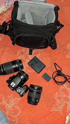 Canon 200D With 3 Lenses + Kitbag + 2 Batteries & Charger