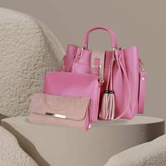 Ladies Bags/Shoulder Bag/ladies pouch |Girls Purse 3Pcs Pu Leather New