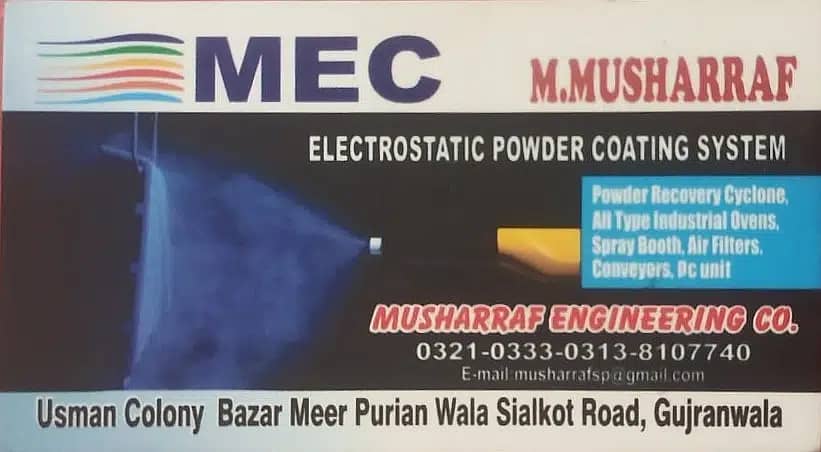 MEC ELECTROSTATIC POWDER COATING UNIT/MACHINE/PLANT/SYSTEM. 18