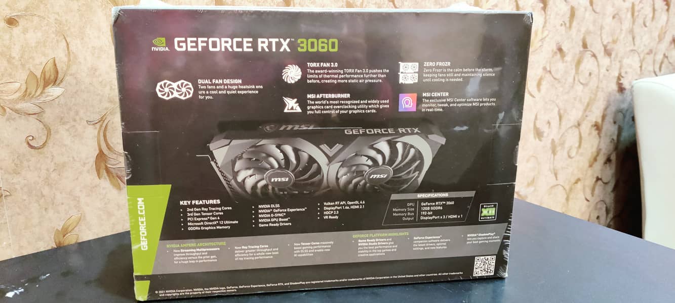 1 month Used GeForce RTX 3060 VENTUS 2X 12G OC 2