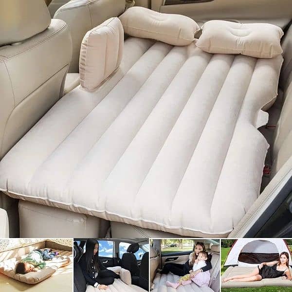 Car Bed Cream Inflatable Air Mattress with Pump 03276622003 1