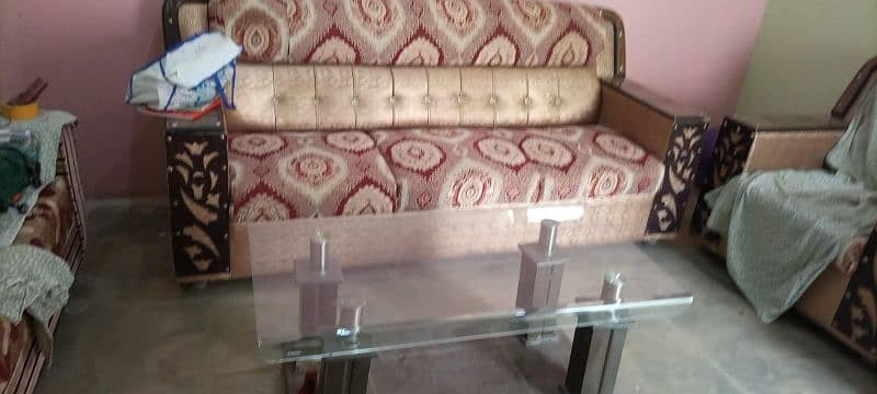 5 Seater Sofa Set, Center Table & one Dining Table with 6 Chair 2