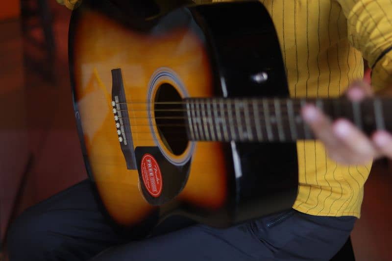 fender acoustic guitar, Fender FA115 model guitar, Acoustic guitars 4