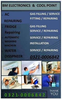 AC Repair| AC Service| Fridge Repair| Gas Filling| Water Dispenser