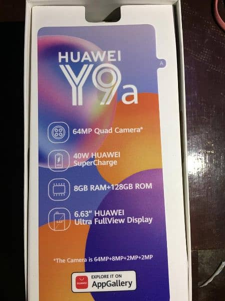 Huawei y9a with box 2