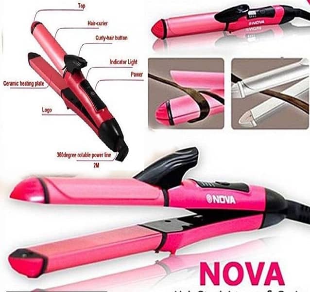 2 in 1 hair Straightener And Curler. 1