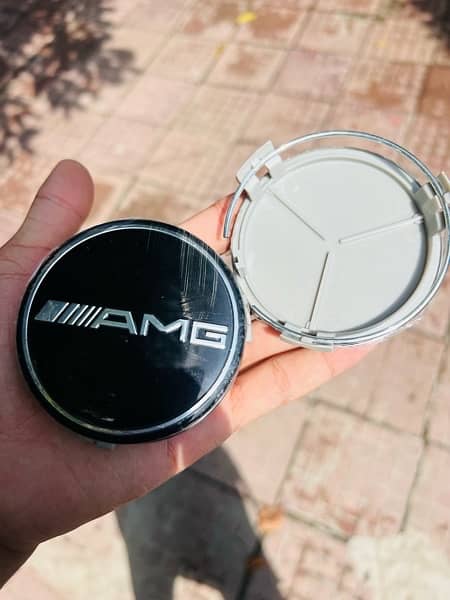 Mercedes AMG Design Wheel Cups 75MM 2 Piece Only 1