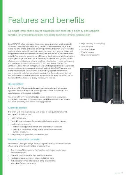 APC by Schneider Electric Smart-UPS VT 40kVA/32kW Three Phase UPS. 7