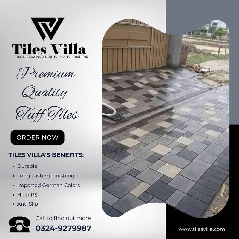 Car Porch Tiles / Tuff Tiles / Parking Tiles / Exterior Tiles 3