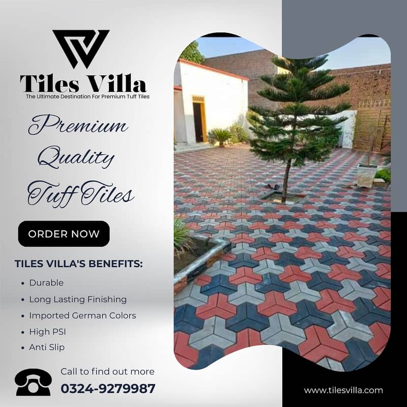 Car Porch Tiles / Tuff Tiles / Parking Tiles / Exterior Tiles 12