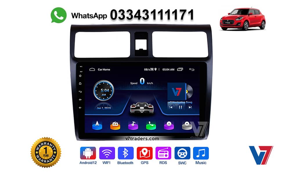 V7 Suzuki Swift Android LCD LED Car Touch Panel GPS Navigation DVD Car 0
