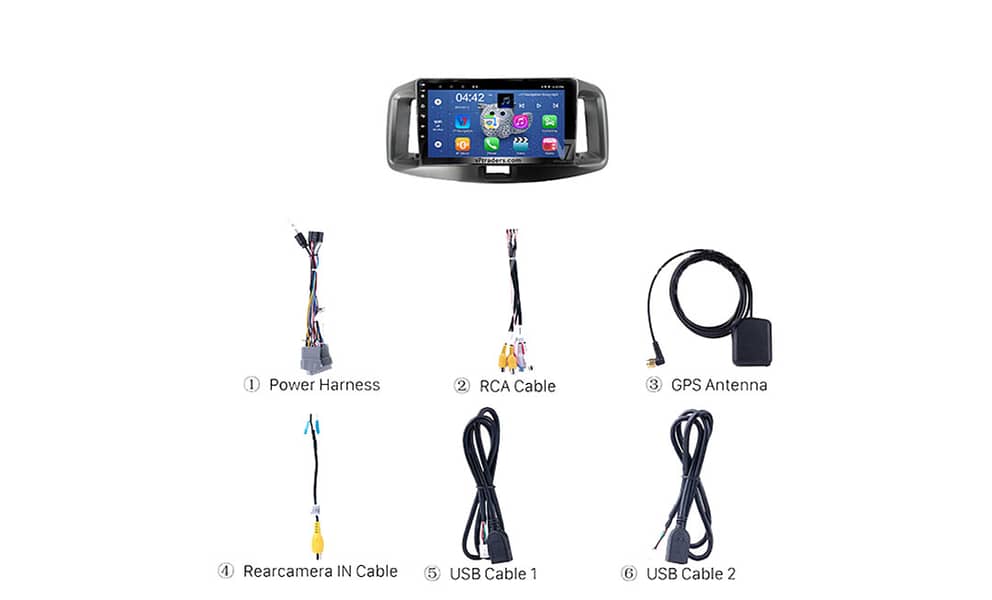 V7 Daihatsu Mira Android LCD LED Car Panel GPS Navigation DVD 3