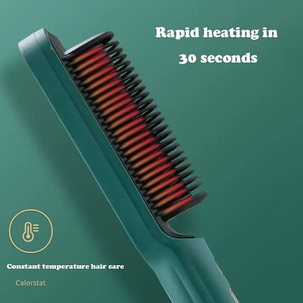 Hair Straightener Brush Curling Comb 2 In 1 Hair Hot Comb 0
