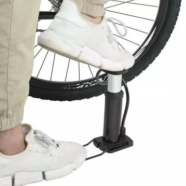 Portable Hydraulic Air Pump Mini Universal Fitting Bike Foot Pump 2