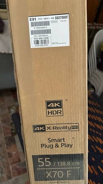 Sony 55” 4k Smart LED, Line in the Screen. 2