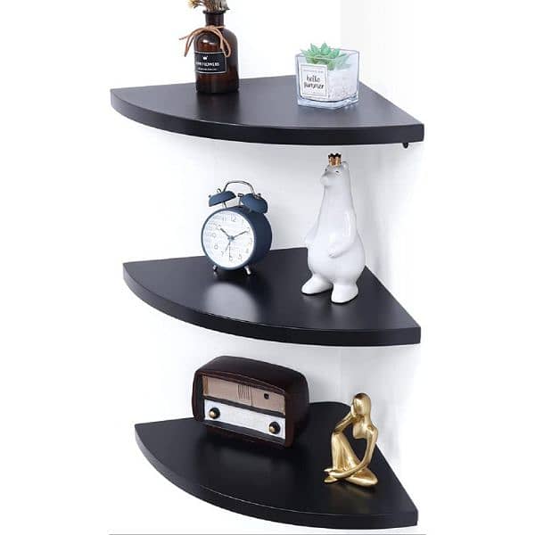 3 pieces Mdf wooden wall Hanging Shelf with complete hanging hardware 0