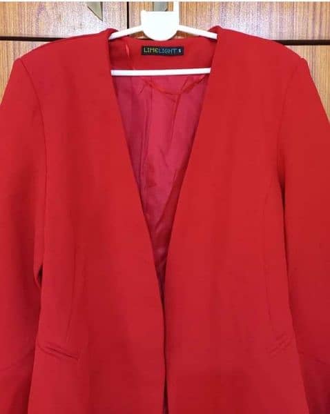 Limelight Flared Sleeved Coat-Red 3