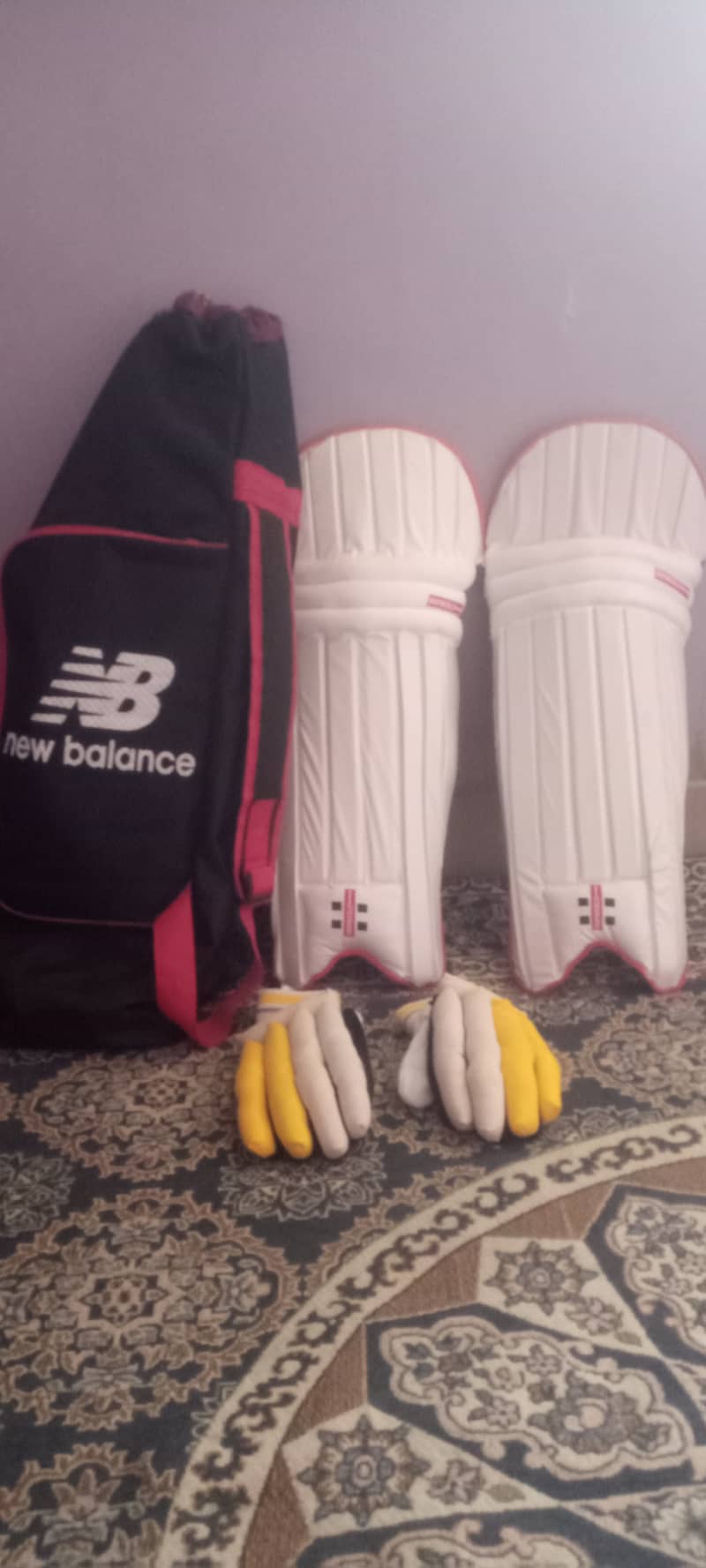 Cricket pad & gloves with bag 1