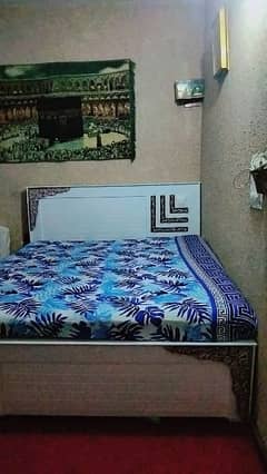 bed with two side table