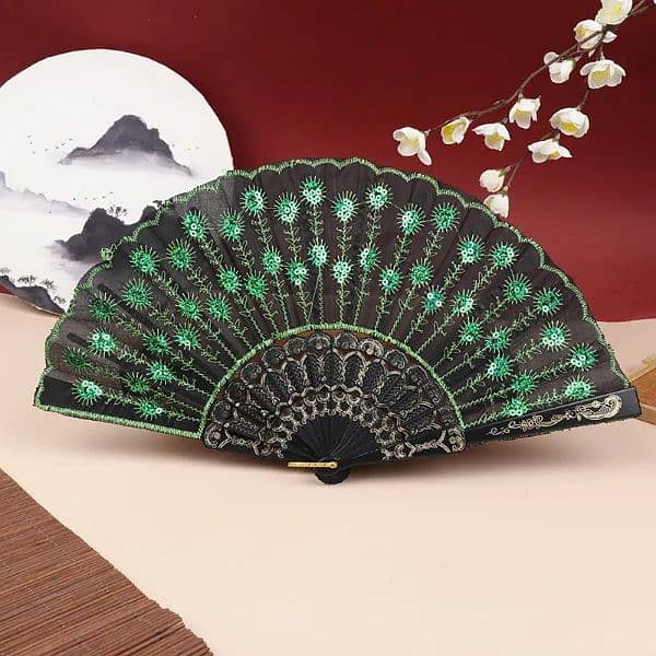 Traditional folding handfan: Chinese fan/Japanese fan/Spanish fan 2