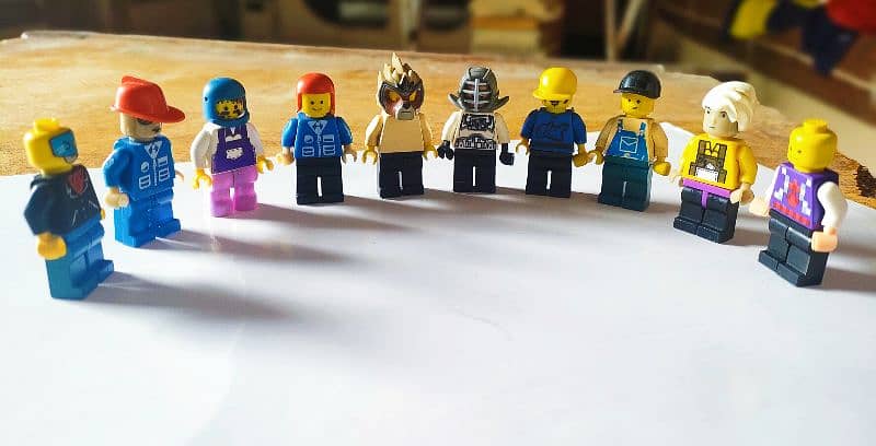 lego blocks & characters. . 10