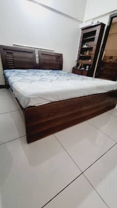 KING size bed with Molty Foam mattress.