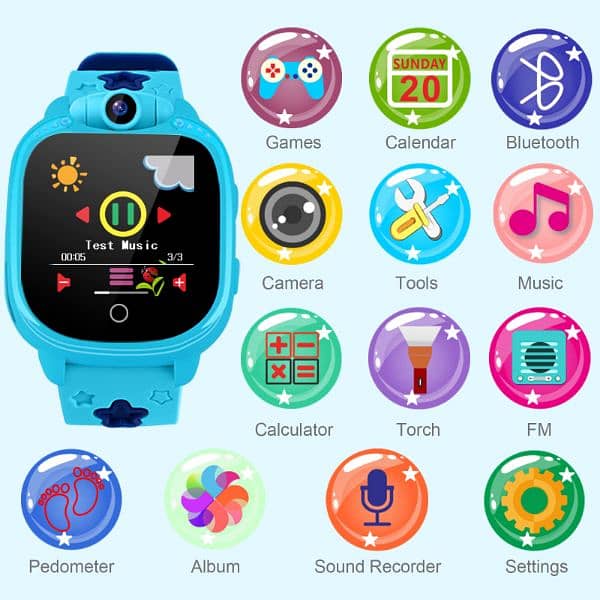 PROGRACE KIDS SMARTWATCH WITH 90° ROTATABLE CAMERA 1
